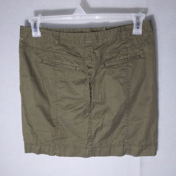 Ann Taylor Loft Green Casual Zipper Pockets Women's Size 8 - Picture 2 of 5